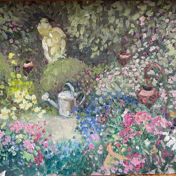 042 Summer Garden with Watering Can