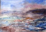 ARRAN, wild sea - watercolour