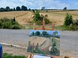 Barley harvest plein air