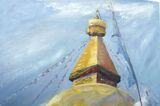 Bodhnath Stupa oil on board 40 x 30cm in black frame £120