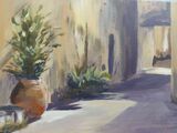 Courtyard Southern France oil on board 30 x 22cm unframed £50