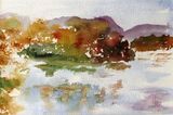 Derwentwater Reflections watercolour