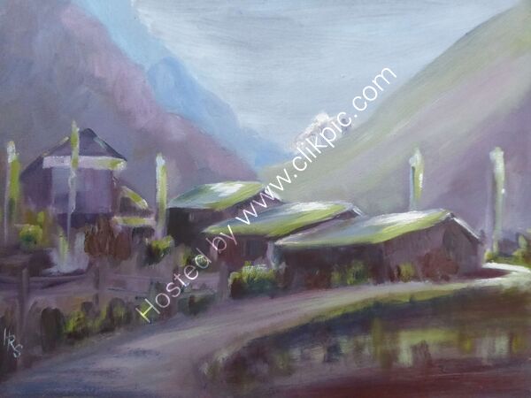 Evening at Prok  oil on board 40 x 30cm £95