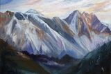 Everest Lhotse and Nuptse Sunset  Oil