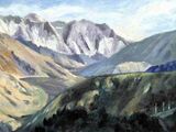 Everest, Lhotse and Nuptse  oil on board 40 x 30cm £95