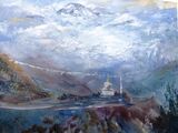 Everest from the Tenzing Memorial - Oil
