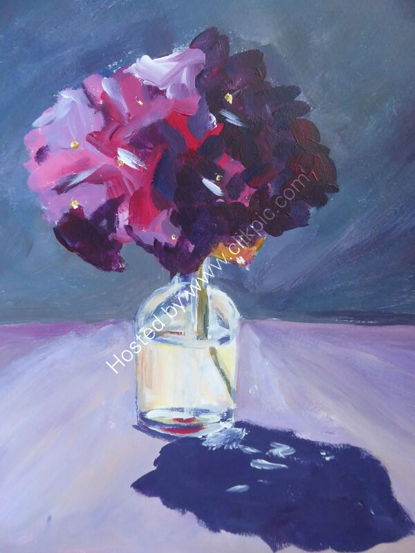 Hydrangea- acrylic