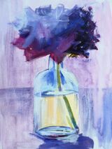 Hydrangea watercolour and acrylic