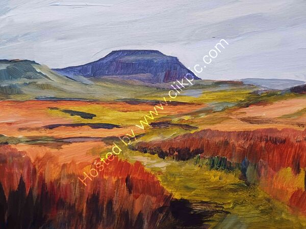 Ingleborough      Helen R. Slater   43 x 30cm oil on canvas in black frame £150