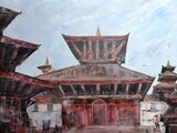 Kathmandu Durbar Square -Jagganath Temple, Hanuman Dhoka - acrylic
