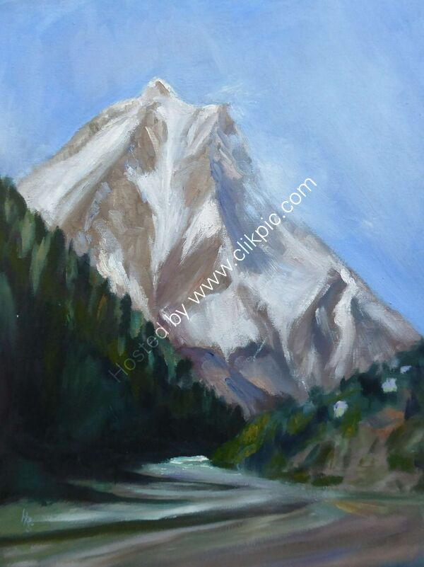 Majestic Manaslu  oil on canvas 45 x 60 x 4cm £250 POA