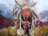 Mountain Mule with decorative bridle - acrylic