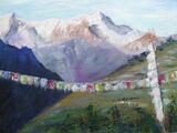 Namche Bazaar and Kongde Ri Ridge - Oil