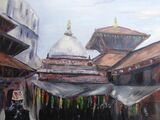 Patan Durbar Square Bead Market - acrylic