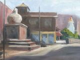 Patan Mangal Bazaar oil on cradled board 40 x 30 x 2cm £120