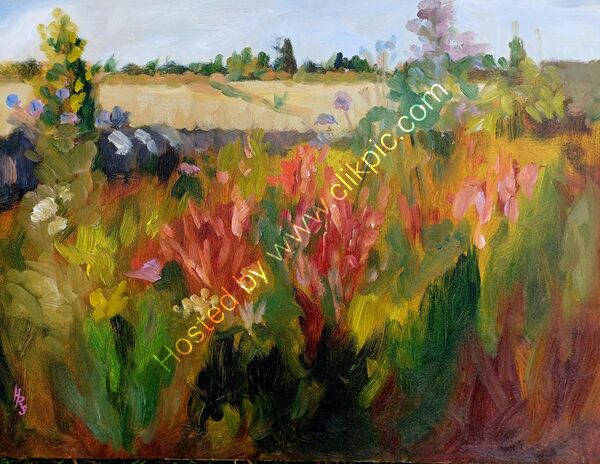 Plein Air Garden -oil