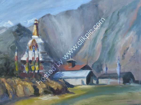 Prok Harvest time  oil on cradled board 41 x 30 x 2cm £150