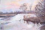 Royd Moor in Winter watercolour