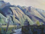 Shadows in the Himalayas oil on board 40 x 30cm unframed £95