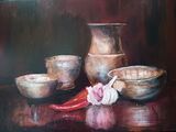 Still life with Tibetan singing bowls