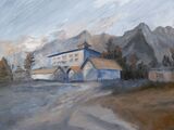 Tengboche Monastery, Everest  Region  oil on board 40 x 30 cm £95