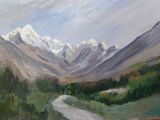Thamserku from near Thamo, Everest Region   Oil 40 x 30cm unframed £95
