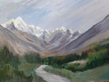 Thamserku from near Thamo, Everest Region   Oil
