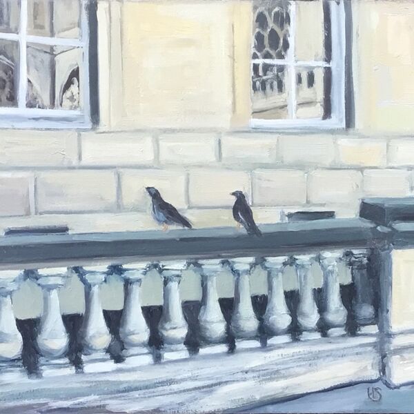 Abbey Reflections 'Abbey Reflections', oil on board, 22cm x 27cm. £125