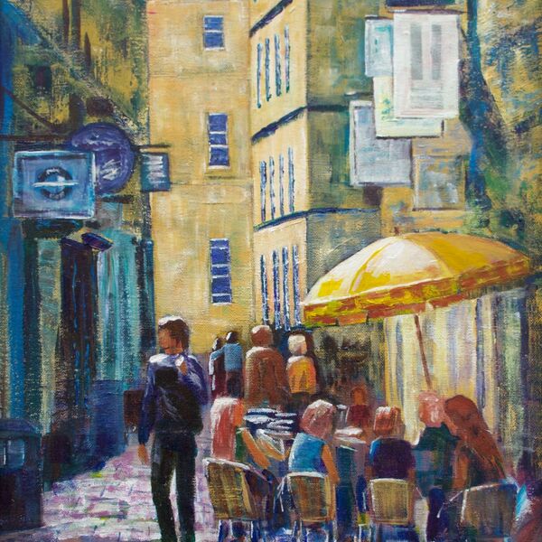 'Cool Oasis' 'Cool Oasis', acrylic painting on board, 52cm x 42cm, £225