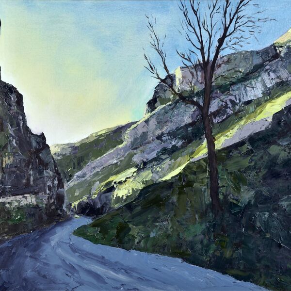 Cheddar Gorge 'Cheddar Gorge' 44cm x 54cm oil on board framed £225