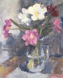 A Jug of Open Tulips