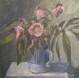 Blue Mug with Hellebores