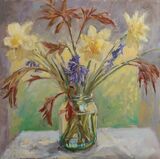 Daffodils, Bluebells and Peony Shoots