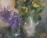 Evening Sunflowers with Agapanthus