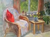 Chair and California Poppies
