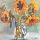 Sunflowers in a Glass Jug
