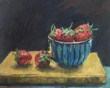 Strawberry Bowl with Book