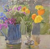 Wild Flowers and Rye Pottery Tankard