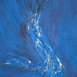 190_Gannet_Skypointing_Gesture 20x16in_Acrylic