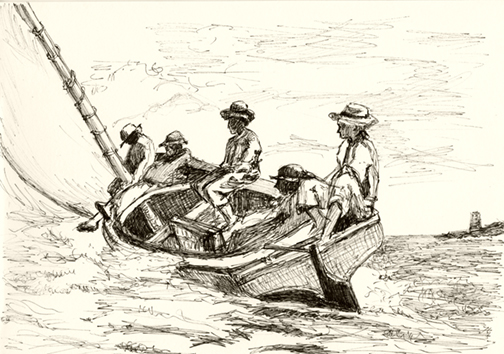 Breezing up. Winslow Homer