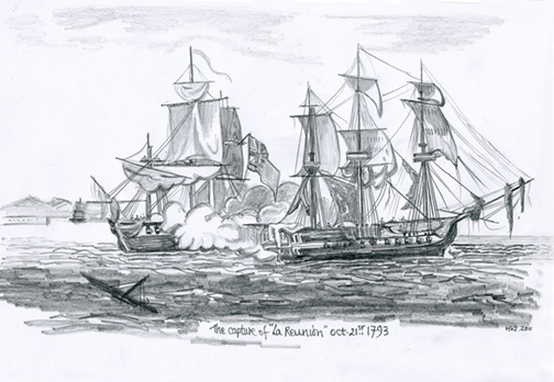 Capture of 'La Reunion'.