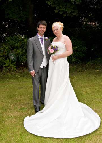 Claire & Dale in the garden.