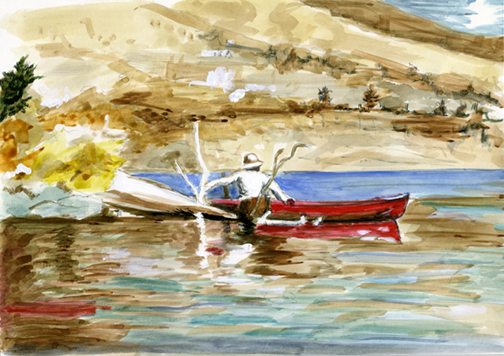 The red Canoe.