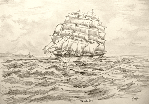 The Cutty Sark, Pencil drawing