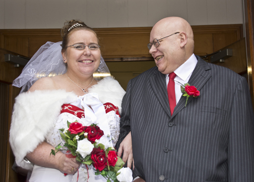 The Bride & her Brother, who gave her away.