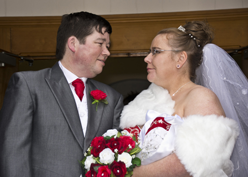 The Bride & groom exit the church.