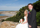 The couple with Cobo in the background.