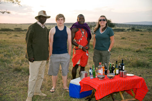 My Wife and son with our Masai guides