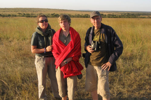 Yours truly, with wife and son.