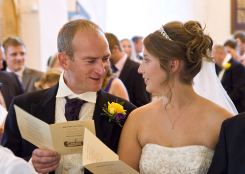 Laura & Chris during the ceremony